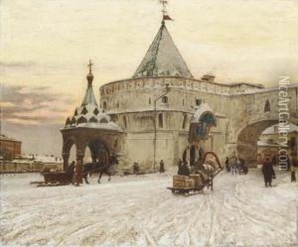 Old Moscow Oil Painting - Paul Louis Bouchard