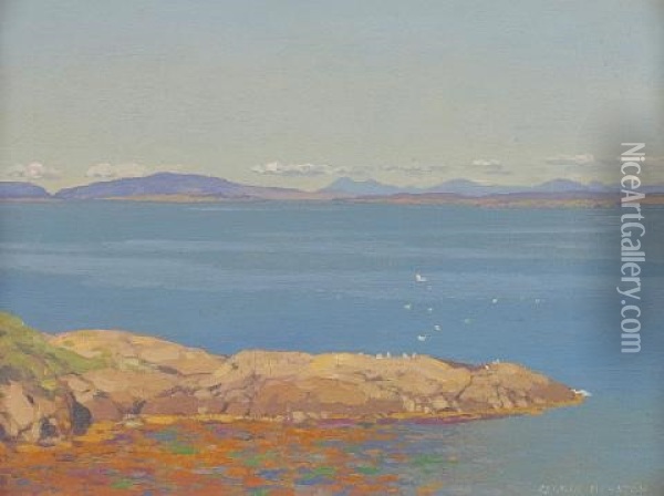 Seascape (iona?) Oil Painting - George Houston