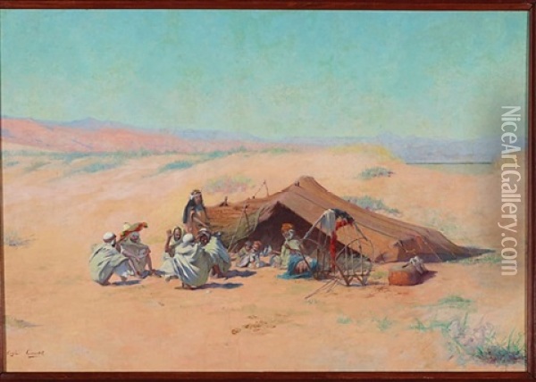 Bedoins Dans Le Desert Oil Painting - Eugene Alexis Girardet
