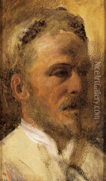 Bildnis Eines Mannes Oil Painting - Leopold Alphons Mielich