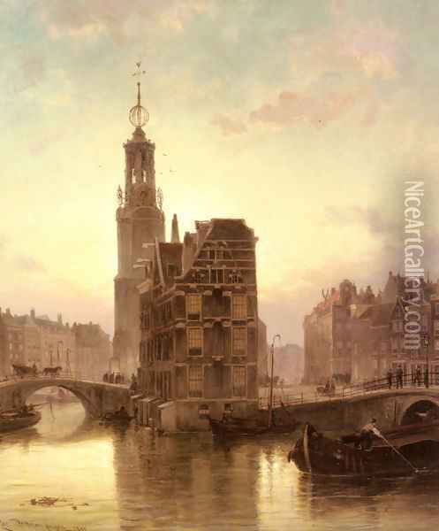 Amsterdam Oil Painting - Cornelis Christiaan Dommelshuizen