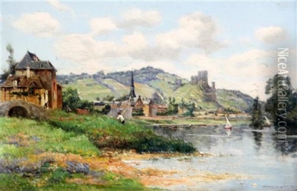 View Of Petit Andely Oil Painting - Maurice Levis