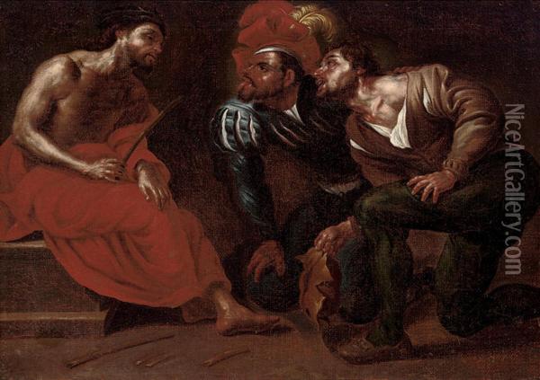 The Mocking Of Christ Oil Painting - David De Haan