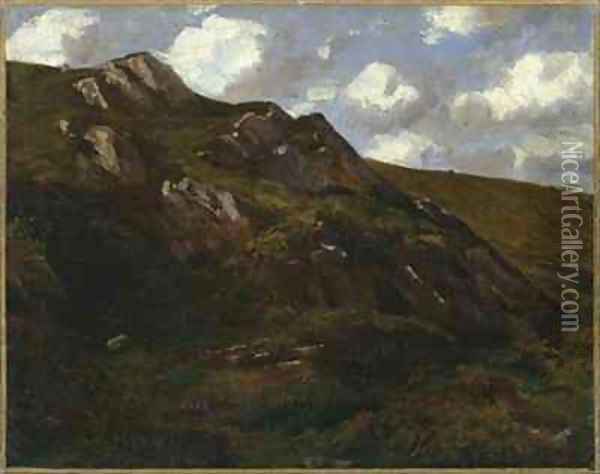 Mountainous landscape Oil Painting - Charles Francois Eustache