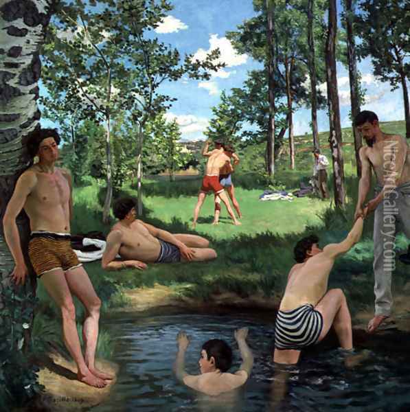 Summer Scene, 1869 Oil Painting - Frederic Bazille
