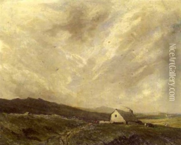 Sunshine And Showers, Carraroe, Co. Galway Oil Painting - James Humbert Craig