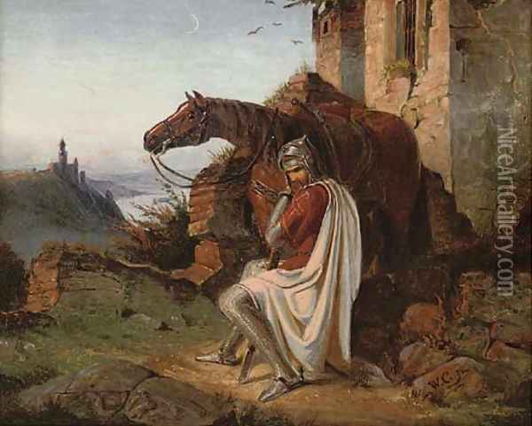 The resting crusader Oil Painting - Wilhelm Camphuisen