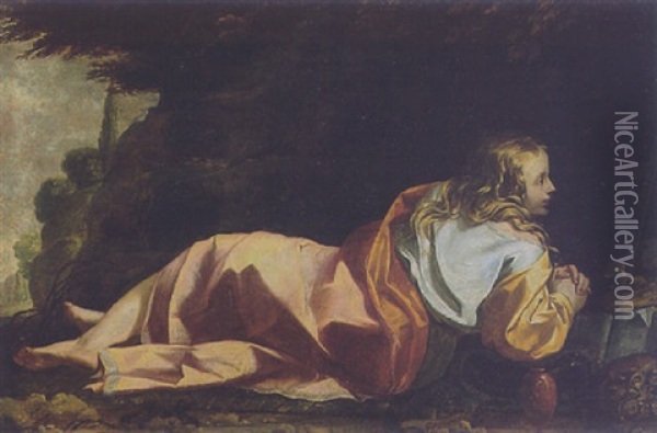 The Penitent Magdalen Oil Painting - Claude Lorrain