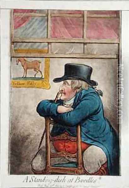 A Standing Dish at Boodles vide a d d good Cocoa Tree Pun Oil Painting - James Gillray