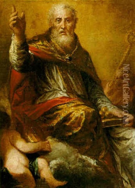 Saint Nicholaes Of Bari Oil Painting - Giovanni Antonio Guardi