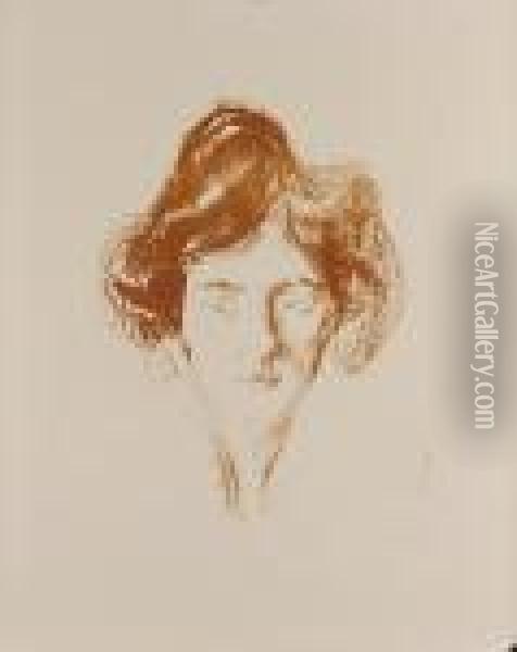 Berliner Madchen (schiefler 253b) Oil Painting - Edvard Munch