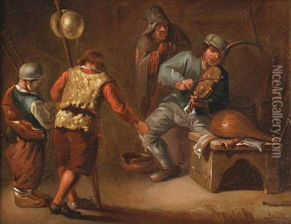 Musical Interlude Oil Painting - David The Younger Teniers