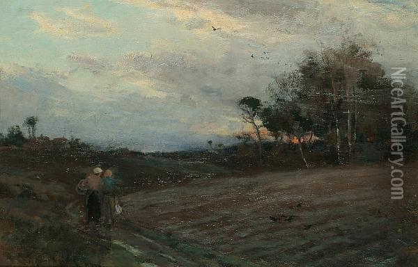 Evening After Rain Oil Painting - Edwin Sherwood Calvert