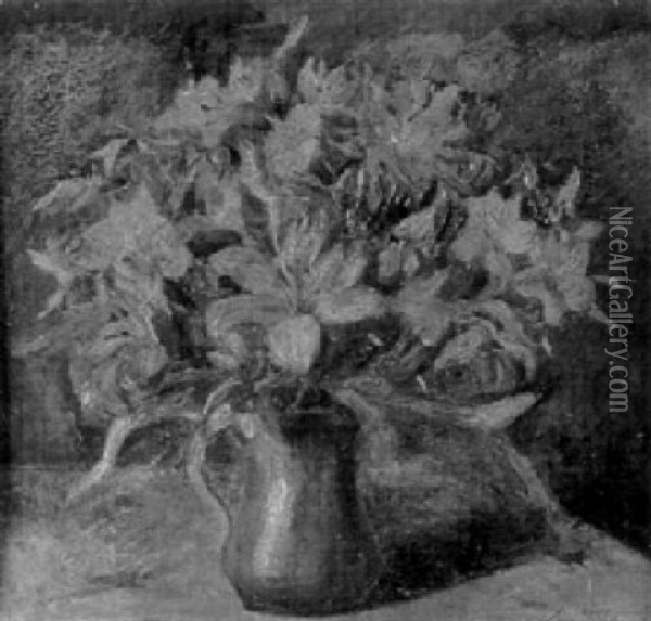 Feuerlilien Im Tonkrug Oil Painting - Anna Plate