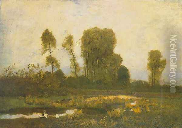 Edge of Forest 1872 Oil Painting - Laszlo Paal