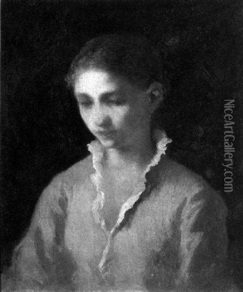 Portrait Of A Woman Oil Painting - William Morris Hunt