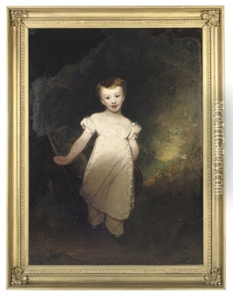 Portrait Of A Young Boy Oil Painting - Sir John Hoppner