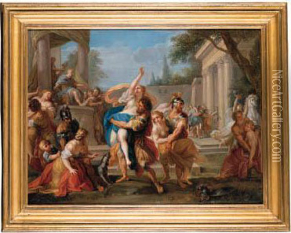 The Rape Of The Sabines Oil Painting - Pompeo Gerolamo Batoni