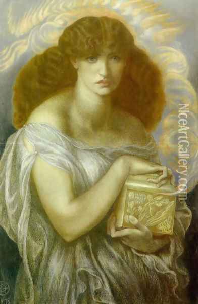 Pandora Oil Painting - Dante Gabriel Rossetti