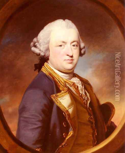 Portrait Of Admiral Thomas Craven (1715 - 1772) Oil Painting - Francis Cotes