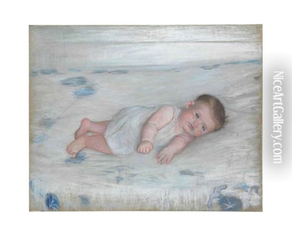 Baby Oil Painting - Lilla Cabot Perry