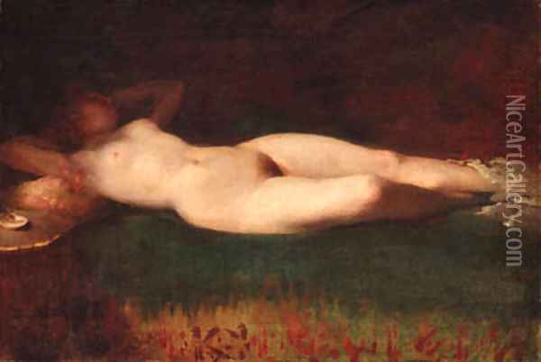 Female nude Oil Painting - Paul Trouillebert