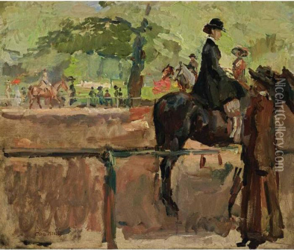 Hyde Park, Rotten Row, London Oil Painting - Isaac Israels