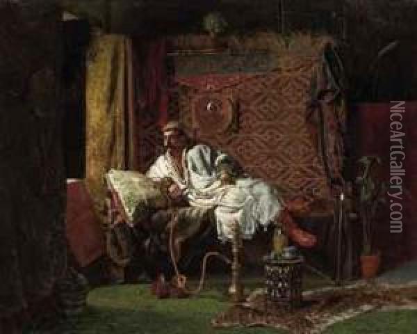 The Opium Den Oil Painting - William Lamb Picknell