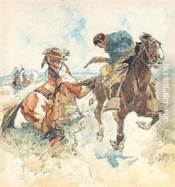 American Cowboys Oil Painting - Dan W. Smith
