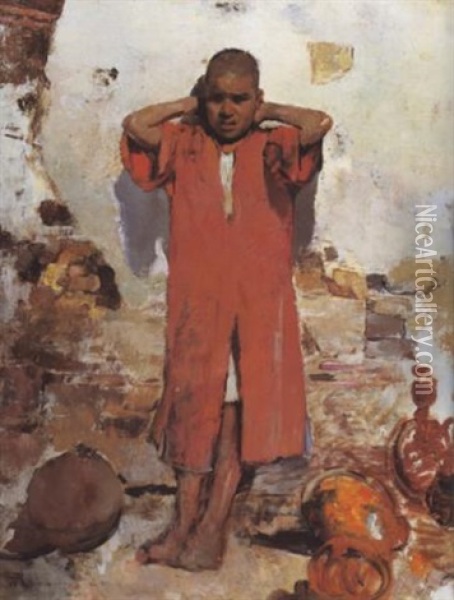 Marokkaans Jongetje Oil Painting - Theo van Rysselberghe