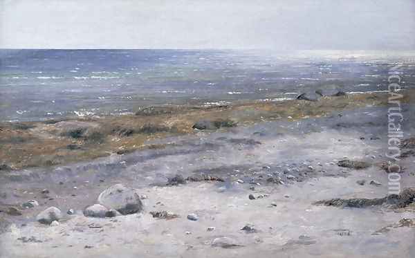 The Beach, Mols Oil Painting - Janus Andreas Bartholin La Cour