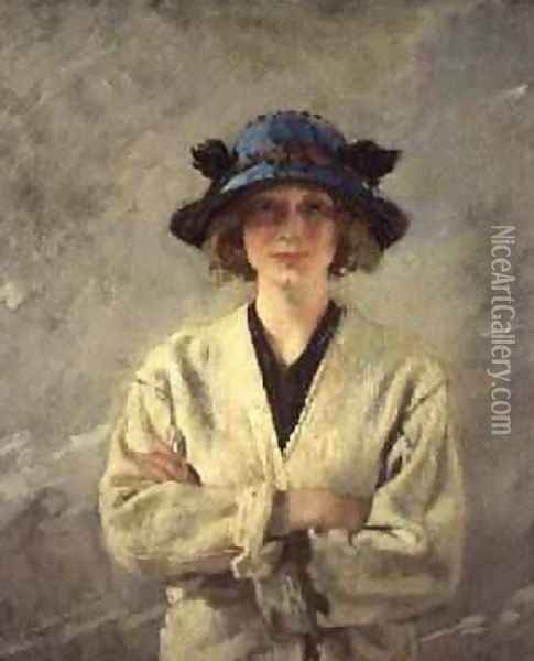 Girl in a White Dress Oil Painting - Sir William Newenham Montague Orpen