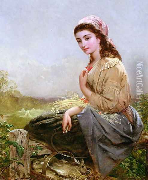 The Harvester Oil Painting - Edward John Cobbett