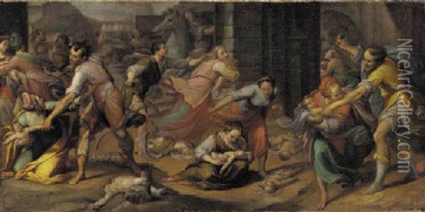 The Massacre Of The Innocents Oil Painting - Camillo Procaccini