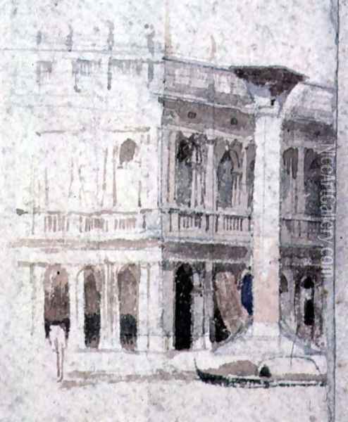 A Building in Venice, near St. Marks Oil Painting - Alfred George Stevens