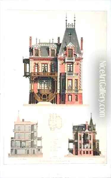 Design for a brick villa in Trouville Oil Painting - Daumont