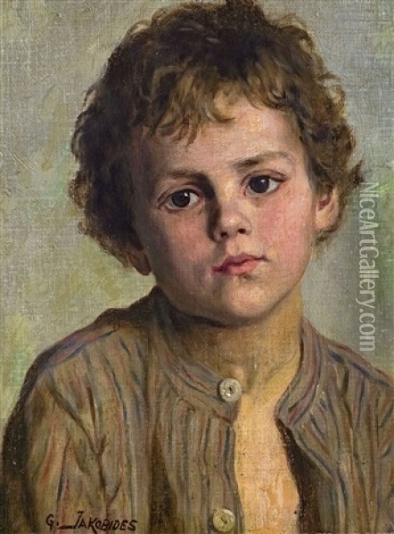 Portrat Eines Knaben Oil Painting - Georgios Jakobides