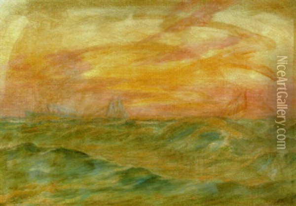 Marine Oil Painting - Carl (Charles Edward) Hallberg