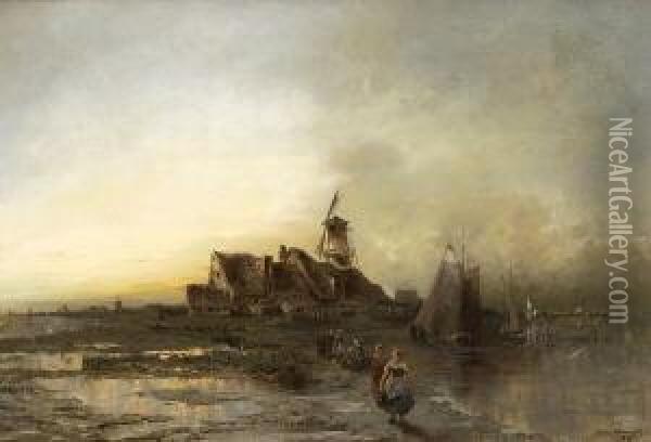 Hollandische
 Kustenlandschaft. Oil Painting - Desire Tomassin