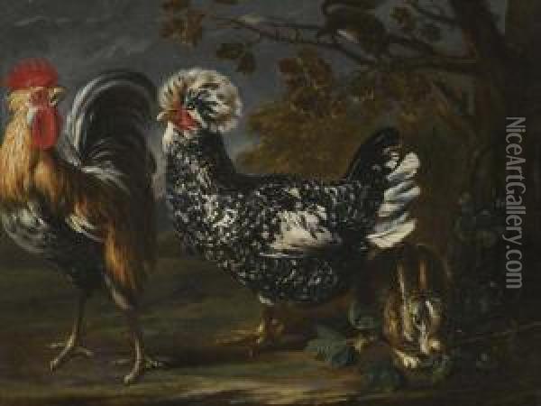 47.5 X 63 Cm Oil Painting - David de Coninck