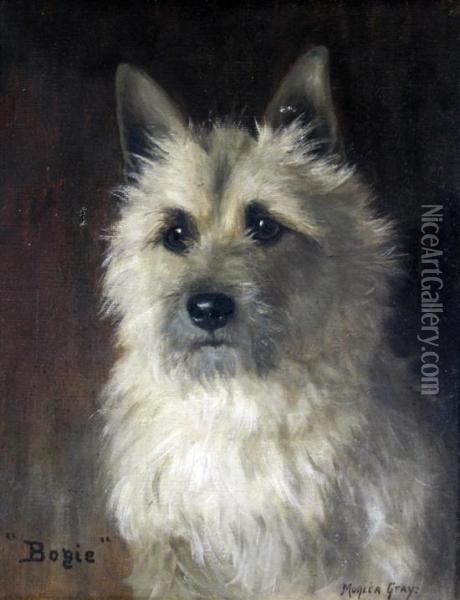 'bogie' A Terrier Oil Painting - Monica Gray