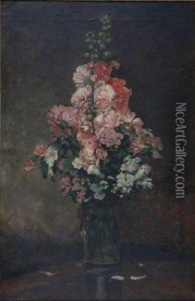 Grand Vase De Fleurs Oil Painting - Joseph Bail