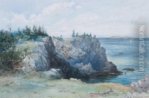 Rocky Coast. Oil Painting - William Nichol Cresswell