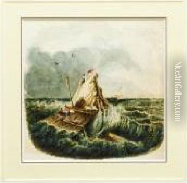 The Raft Oil Painting - Samuel Williamson