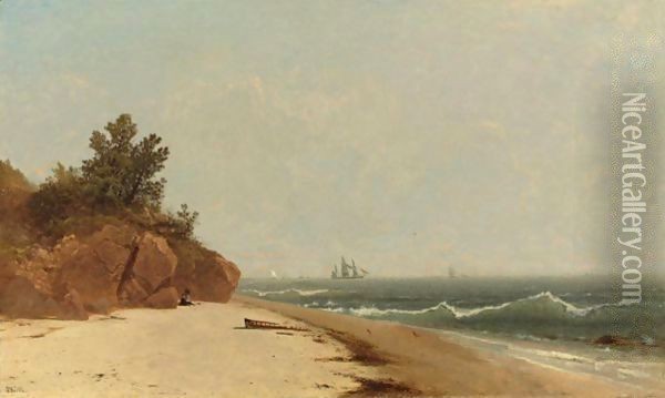 On The Coast, Beverly Shore, Massachusetts Oil Painting - John Frederick Kensett