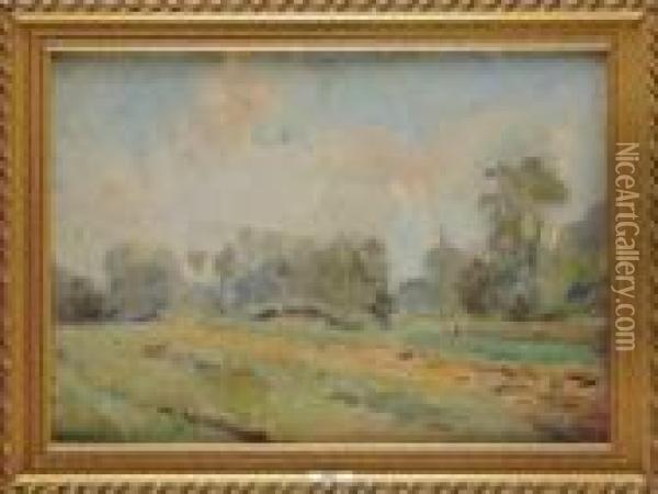 Vue De Hondouville Oil Painting - Albert Lebourg