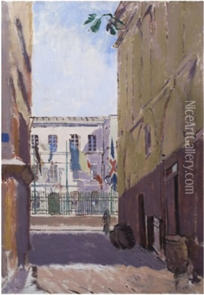 Rue Ouicangrogne, Dieppe Oil Painting - Walter Sickert