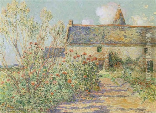 Jardin De Kervaudu Oil Painting - Ferdinand du Puigaudeau