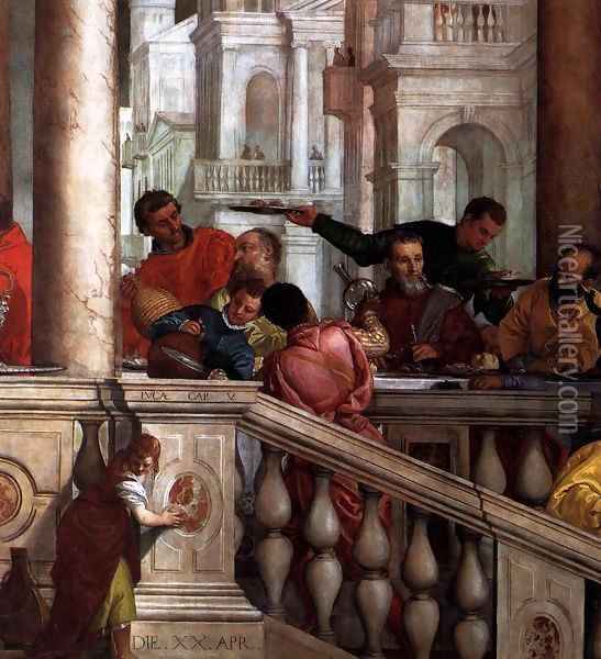 Feast in the House of Levi (detail) 7 Oil Painting - Paolo Veronese (Caliari)