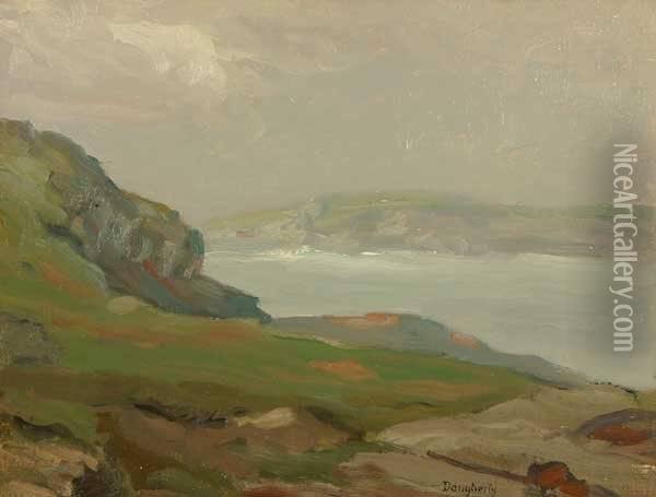 N.a. Coastal - Monhegan Island S L/r: Dougherty O/b 12x16 Oil Painting - Paul Dougherty